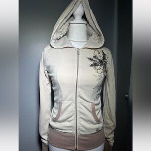 Miss Me Cream Sequin Designed Jacket